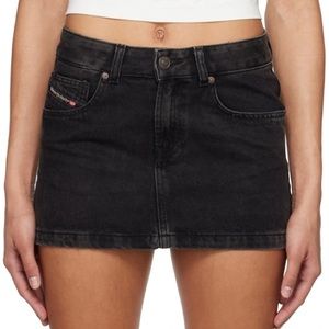 DIESEL D RON BLACK MINI SKIRT